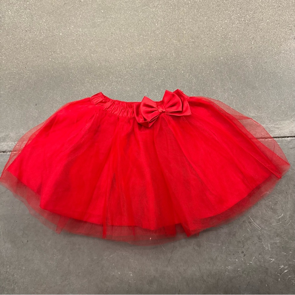 Gymboree Red Tulle Skirt with Bow Size 6 Years